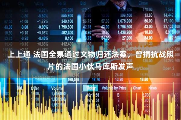 上上通 法国全票通过文物归还法案，曾捐抗战照片的法国小伙马库斯发声