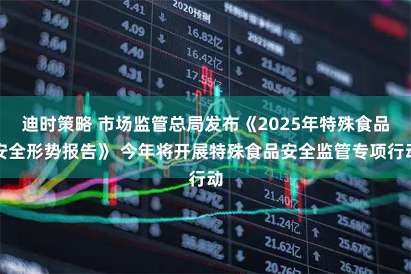 迪时策略 市场监管总局发布《2025年特殊食品安全形势报告》 今年将开展特殊食品安全监管专项行动