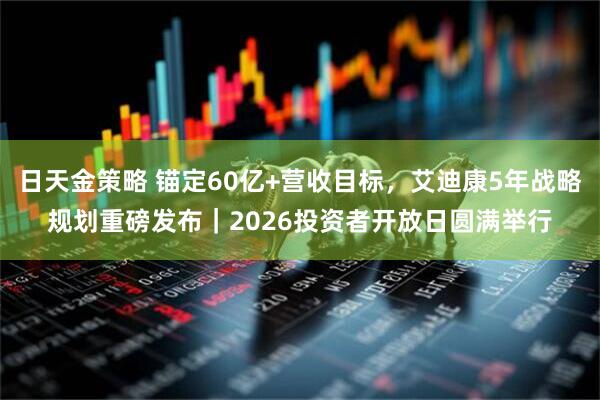 日天金策略 锚定60亿+营收目标，艾迪康5年战略规划重磅发布｜2026投资者开放日圆满举行
